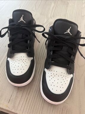 Nike Black and White Jordan Low-Top Sneakers